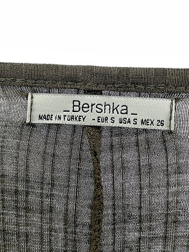 s Beden haki Renk Bershka Uzun Elbise %70 İndirimli.