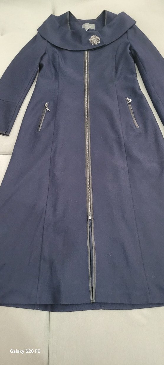 Venöve Valde Uzun Kadın Fermuarlı Kap Kaban - Görsel 4