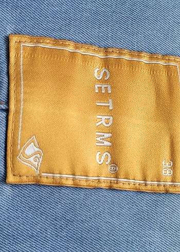 Uzun Mavi Kadın Kot Ceket iki koltuk arası 42 cm boyu 1.10 cm - Görsel 4