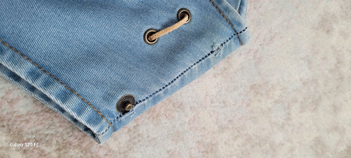 Uzun Mavi Kadın Kot Ceket iki koltuk arası 42 cm boyu 1.10 cm - Görsel 5