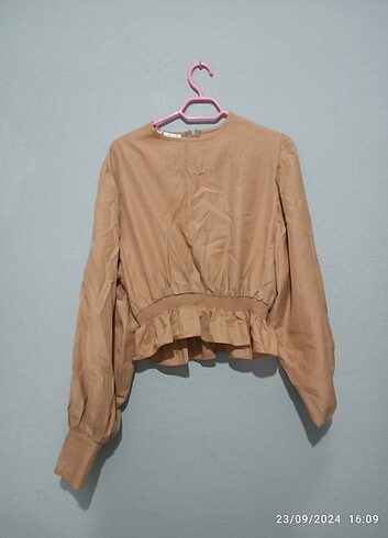 42 Beden camel Renk Bluzll