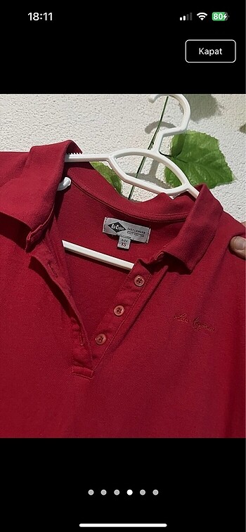 xs Beden Kırmızı lacoste elbise