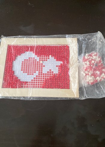 Kırmızı Türk Bayrağı Mozaik
