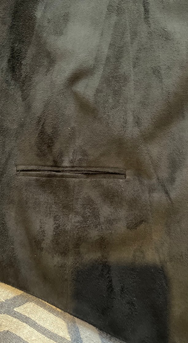 Siyah Süet Görünümlü Düğmeli Erkek Yelek - Görsel 3