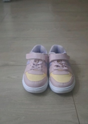 Kız Çocuk Pembe Bağcıklı Cırtlı Spor Ayakkabı27 numara - Görsel 2