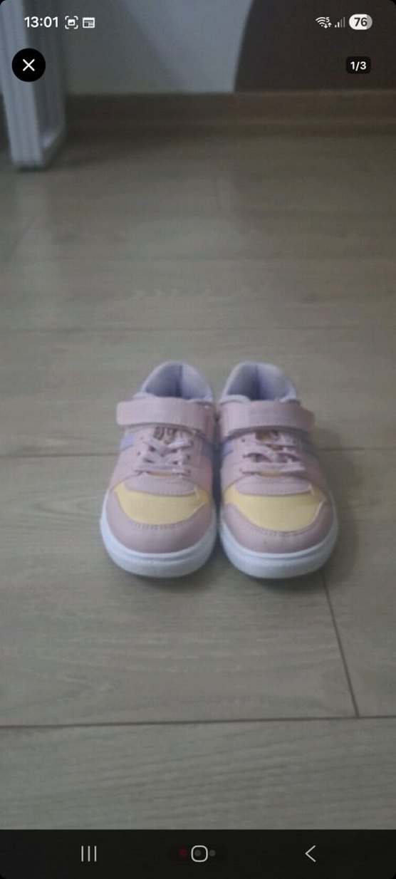 Kız Çocuk Pembe Bağcıklı Cırtlı Spor Ayakkabı27 numara - Görsel 2