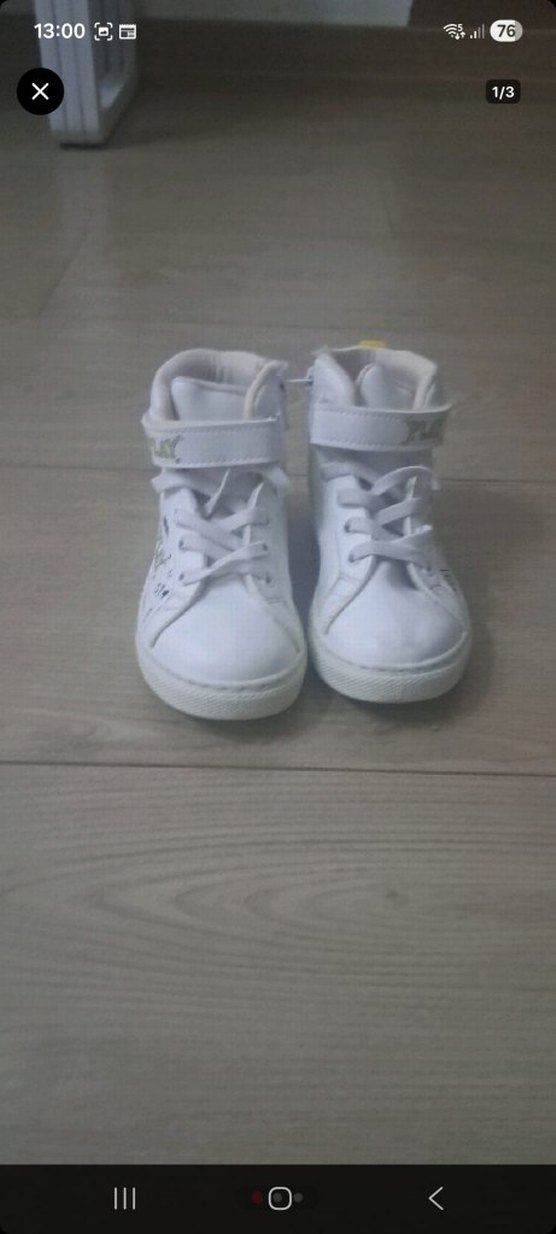 Renkli Baskılı Beyaz Kız Çocuk Spor Ayakkab 27numara - Görsel 2