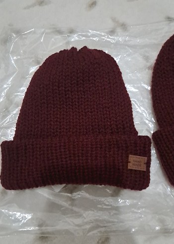 Bordo Çocuk Örgü Bere