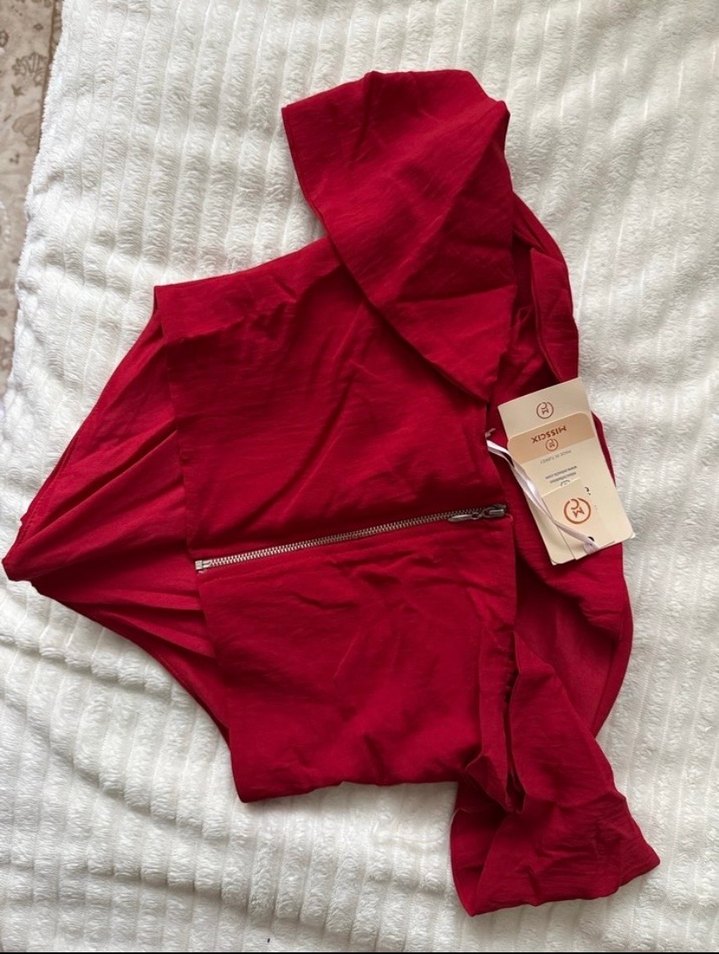 Kırmızı korse detaylı üst - Görsel 3