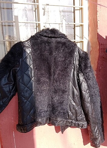 # kürklü mont# kürklüdericeket # deri ceket - Görsel 2