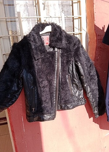 # kürklü mont# kürklüdericeket # deri ceket - Görsel 5