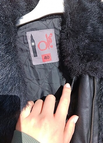 # kürklü mont# kürklüdericeket # deri ceket - Görsel 7