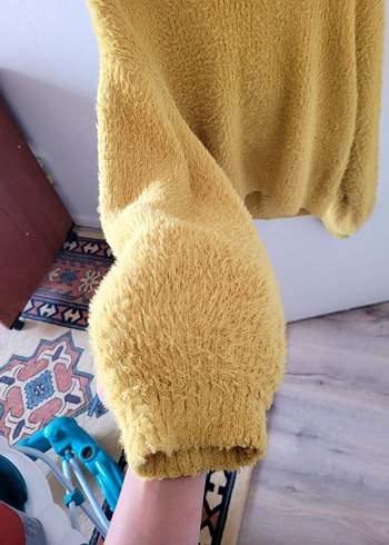 38 Beden sarı Renk Kadın peluş kazak Triko Kazak