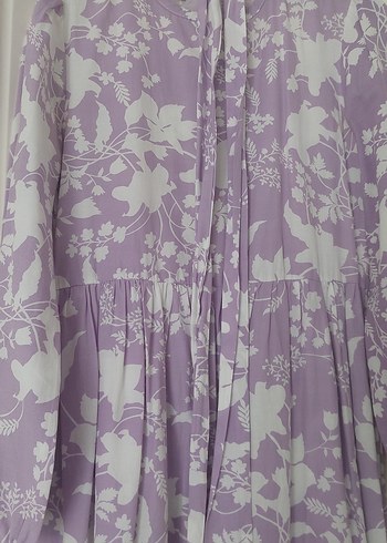 Bohem Uzun Kol Çiçekli Elbise - Görsel 2