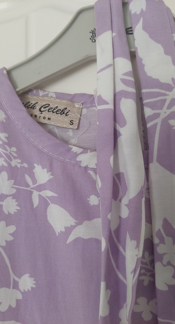 Bohem Uzun Kol Çiçekli Elbise - Görsel 3