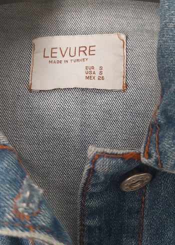 Diğer Düğmeli Uzun Mavi Denim Kadın kot Ceket