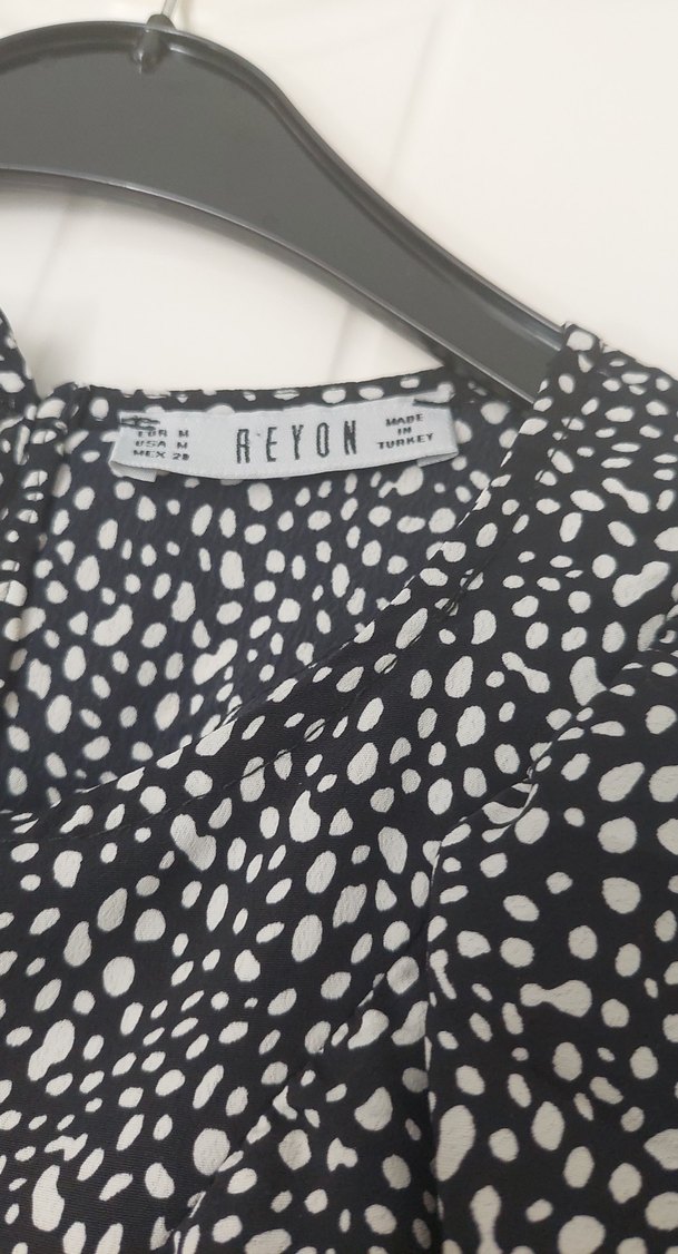 Gri Zebra Desenli Uzun Kadın Elbise - Görsel 5