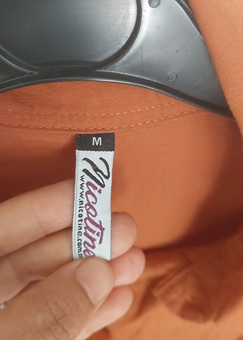 Düğmeli, Uzun Kollu, Salaş Bej Kadın Gömlek - Görsel 2