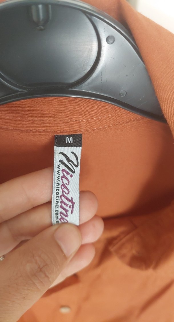 Düğmeli, Uzun Kollu, Salaş Bej Kadın Gömlek - Görsel 2