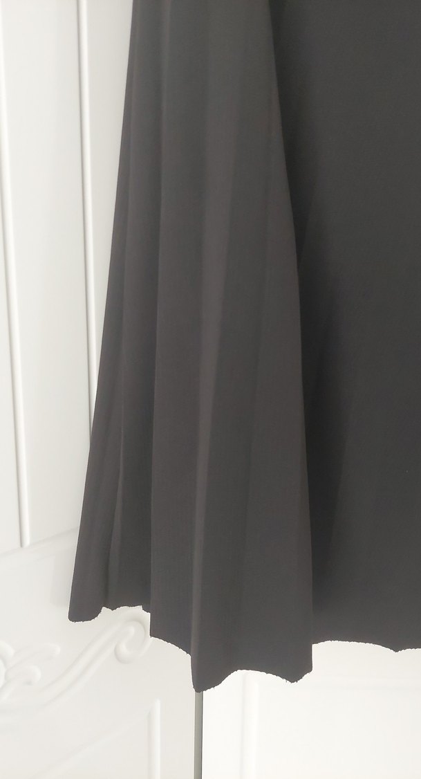 Siyah Drapeli Uzun Kadın Etek - Görsel 2