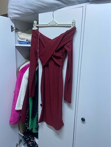 Bordo elbise