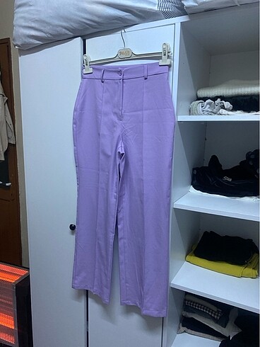 Lila kumaş pantalon