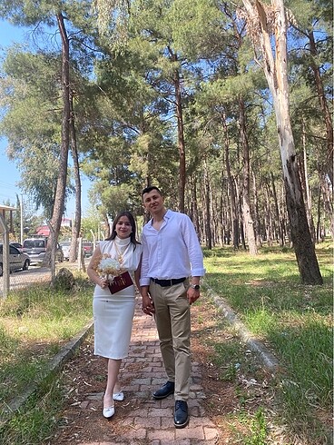 Beyaz söz nişan nikah elbisesi