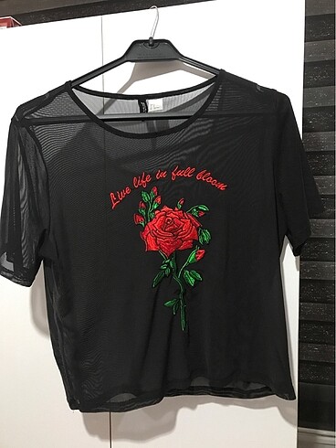 h&m tül bluz