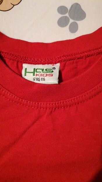 6 Yaş Beden kırmızı Renk Tshirt