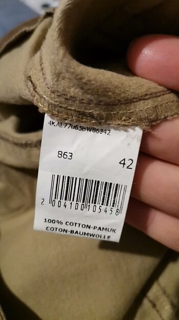 42 Beden camel Renk Kot etek 