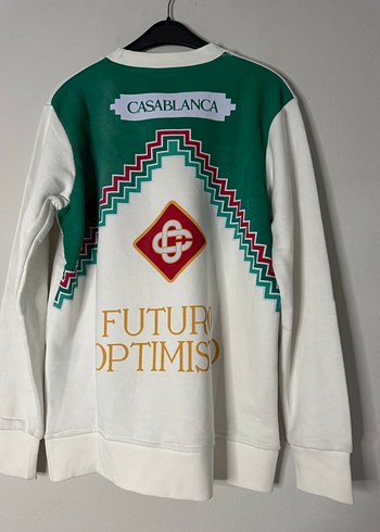 Beyaz Pamuklu Erkek Spor Sweatshirt - Görsel 2