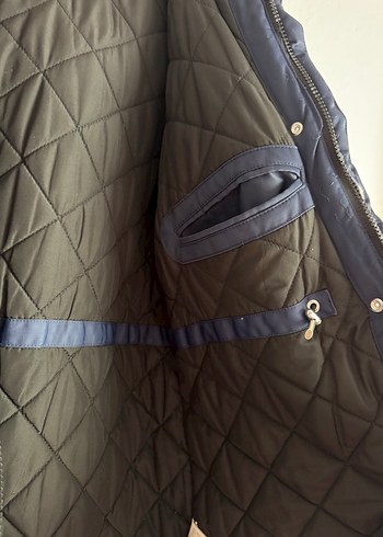 Lacivert Midi Fermuarlı Kadın Ceket - Görsel 3