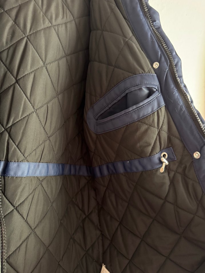 Lacivert Midi Fermuarlı Kadın Ceket - Görsel 3