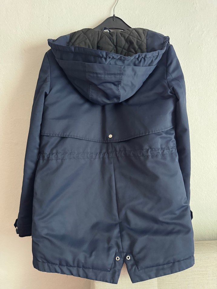 Lacivert Midi Fermuarlı Kadın Ceket - Görsel 2