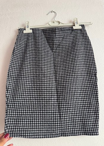 Gri Midi Pilili Kadın Etek - Görsel 2