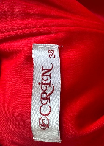 Kırmızı Drapeli Straplez Midi Abiye Elbise - Görsel 5