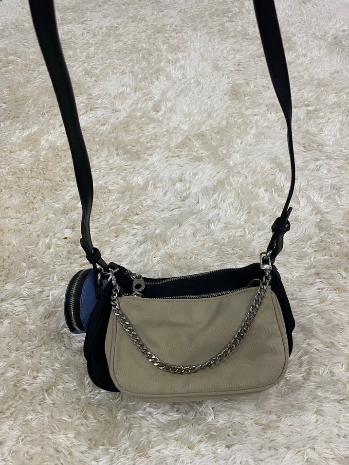 Stradivarius  Bej Renkli Zincir Detaylı Kadın Çanta - Görsel 3