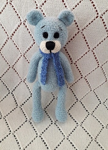  Beden Amigurumi Mavi Pofuduk Ayıcık