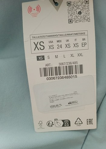 xs Beden Mavi Straplez Drapeli Mini Elbise