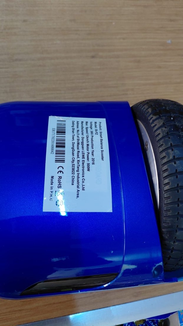 Parlak Mavi Kaykay Scooter/Hoverboard - Görsel 2