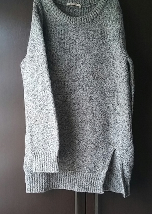 gri triko tunik
