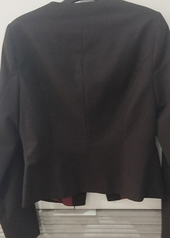 adL Siyah Desenli Kısa Blazer Ceket - Görsel 2