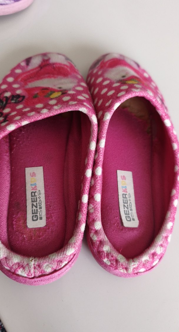 Pembe Desenli Kız Çocuk Ev Terliği - Görsel 2