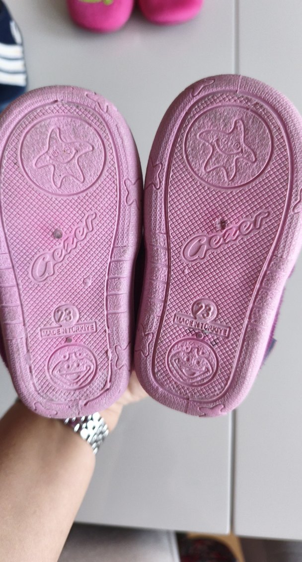 Kız Çocuk Mor Nakışlı Sıcak Terlik Gezer marka - Görsel 3