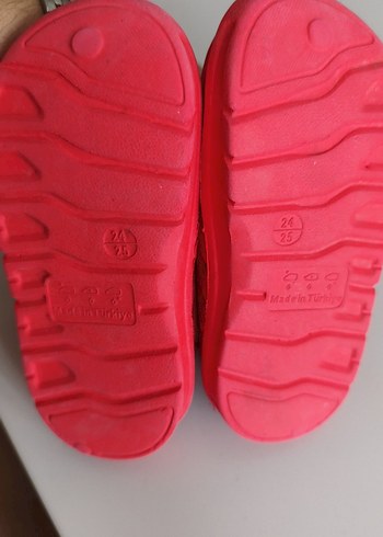 Kızlar için Kırmızı Kauçuk Terlik yerli üretim - Görsel 2