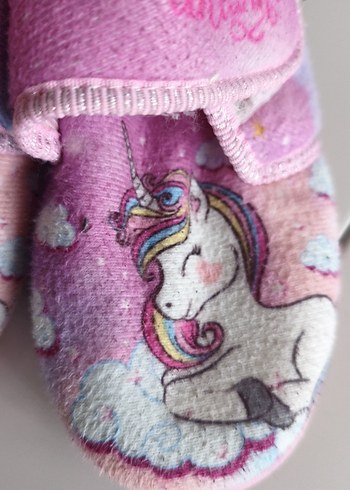 Kız Çocuk Unicorn Baskılı Polar Terlik - Görsel 2