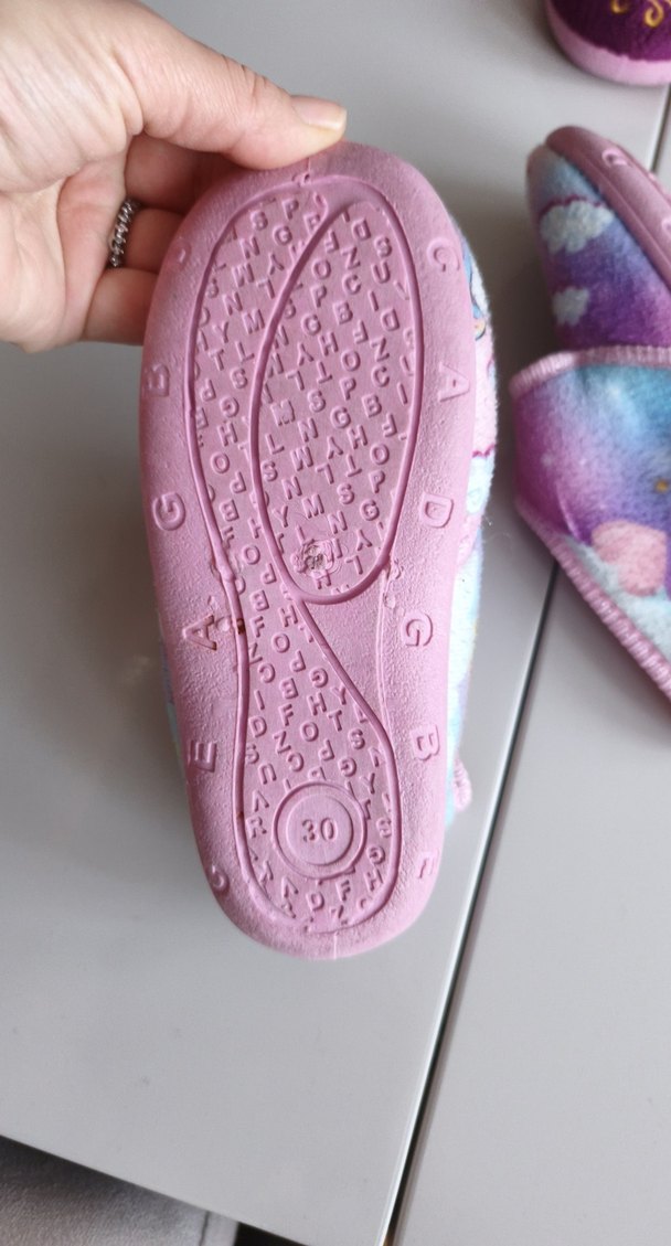 Kız Çocuk Unicorn Baskılı Polar Terlik - Görsel 3