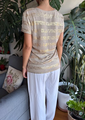 xl Beden camel Renk Mango XL tişört