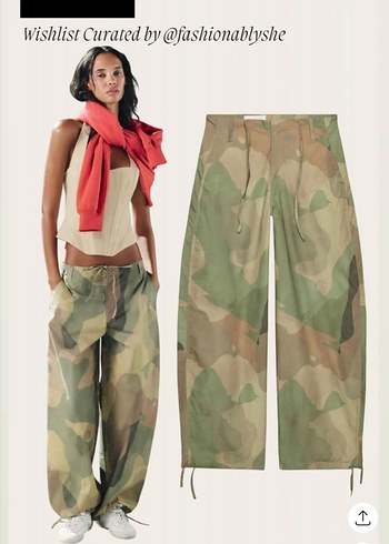 Zara Kamuflaj Pantolon