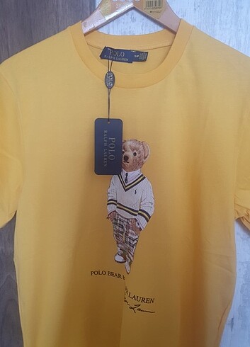 36 Beden sarı Renk Ralph Lauren unisex tshirt 